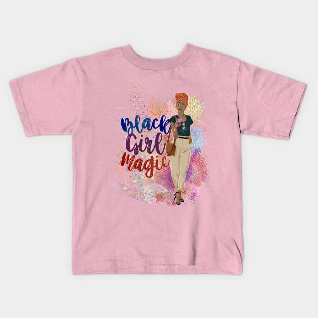 Black girl power Kids T-Shirt by elopez7228